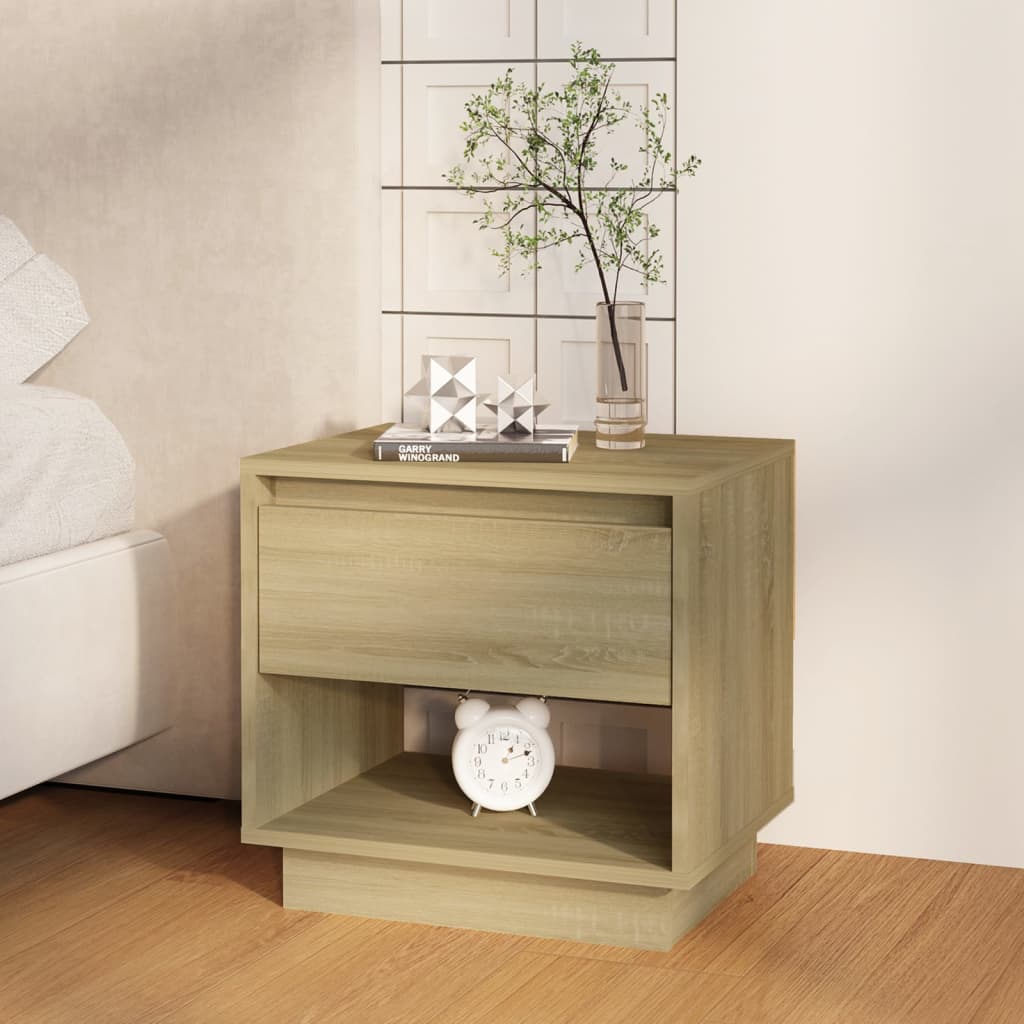 Noćni ormarići 2 kom boja hrasta 45x34x44 cm konstruirano drvo