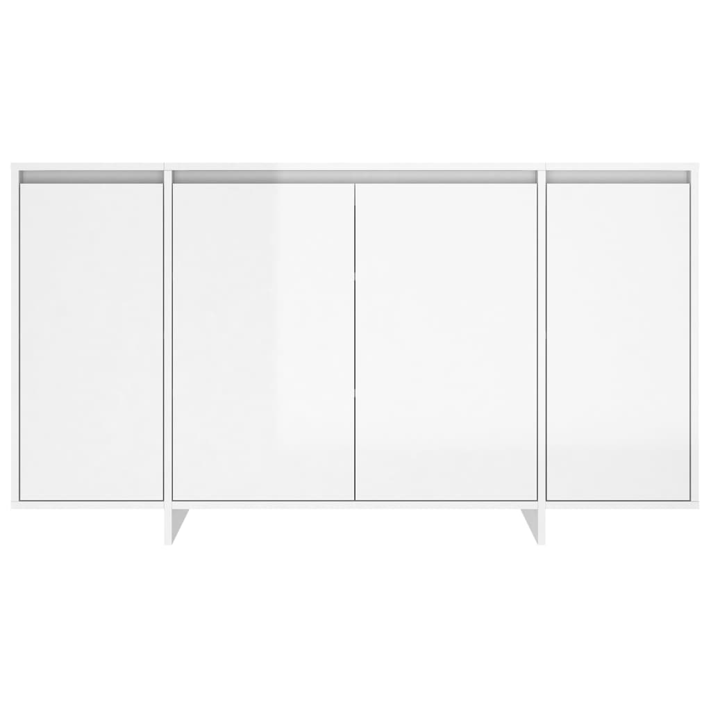 Komoda sjajna bijela 135 x 41 x 75 cm od konstruiranog drva