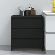 Komoda crna 70 x 41 x 75 cm od konstruiranog drva