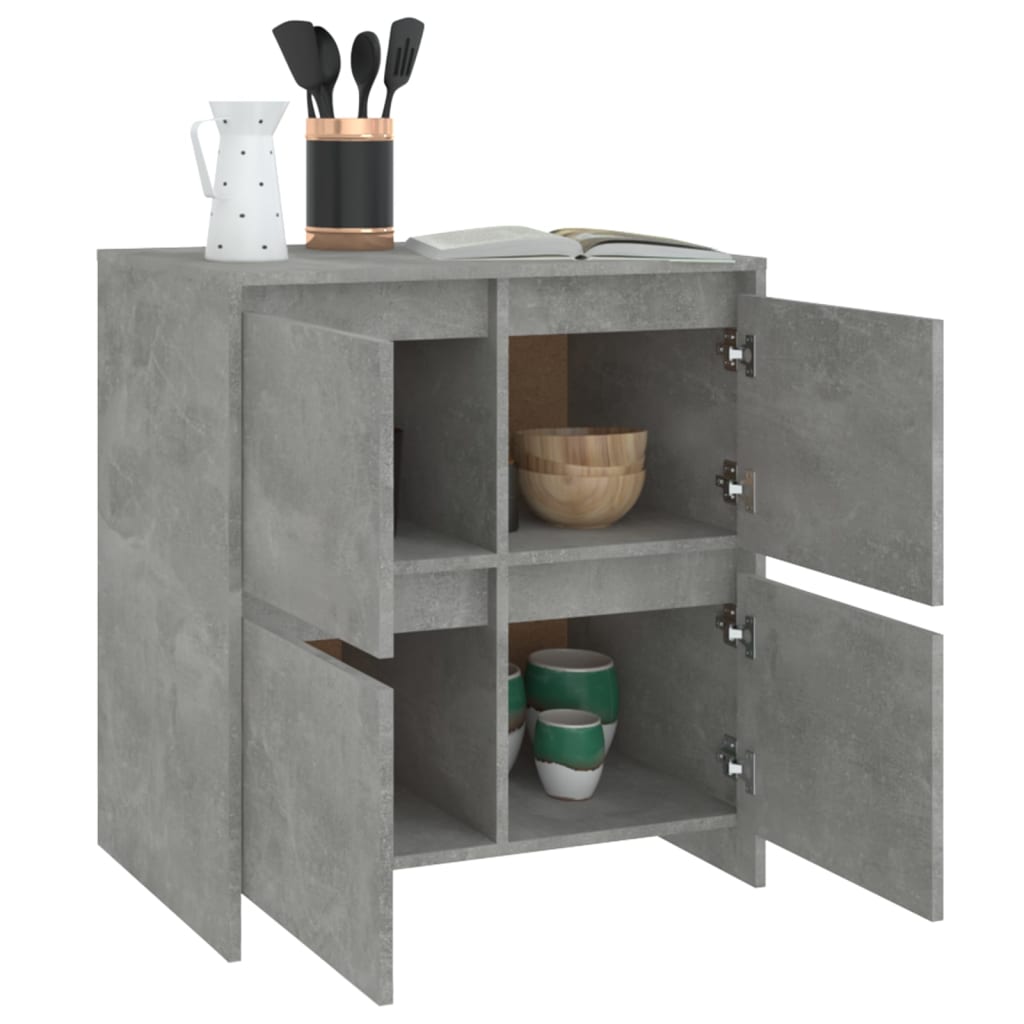 Komoda siva boja betona 70x41x75 cm od konstruiranog drva