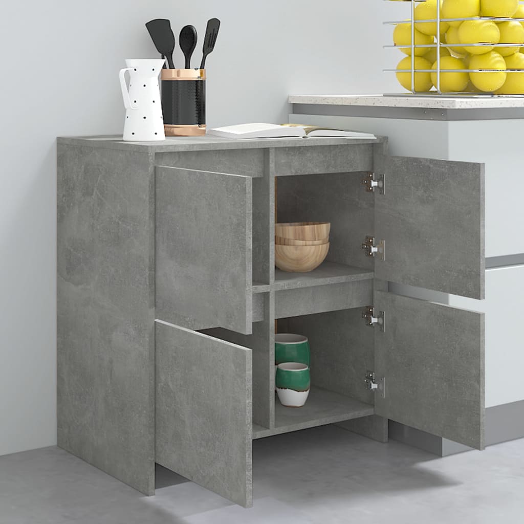 Komoda siva boja betona 70x41x75 cm od konstruiranog drva