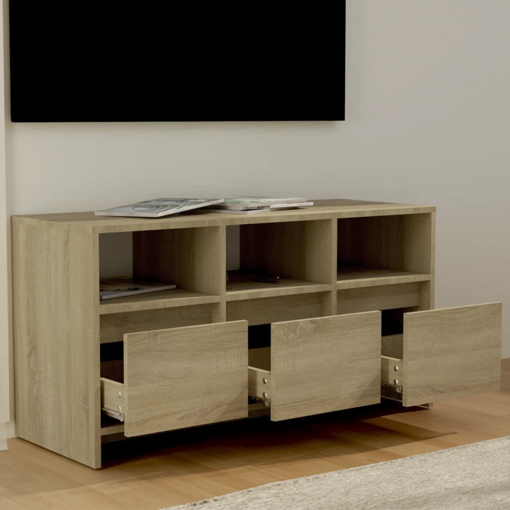 TV ormarić boja hrasta 102 x 37,5 x 52,5 cm konstruirano drvo
