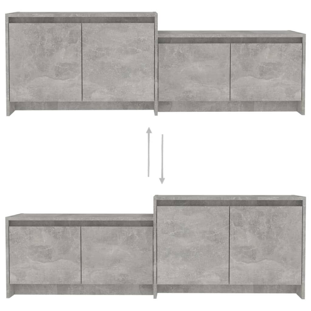 TV ormarić boja betona 146,5 x 35 x 50 cm od konstruiranog drva