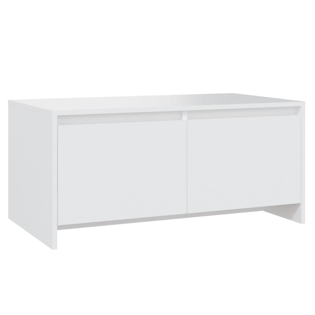Stolić za kavu bijeli 90 x 50 x 41,5 cm od konstruiranog drva