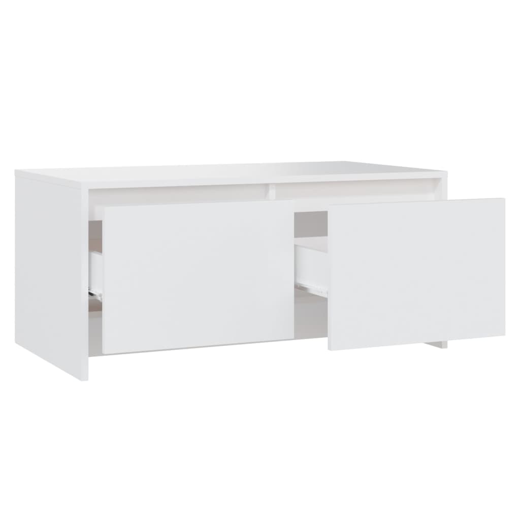 Stolić za kavu bijeli 90 x 50 x 41,5 cm od konstruiranog drva