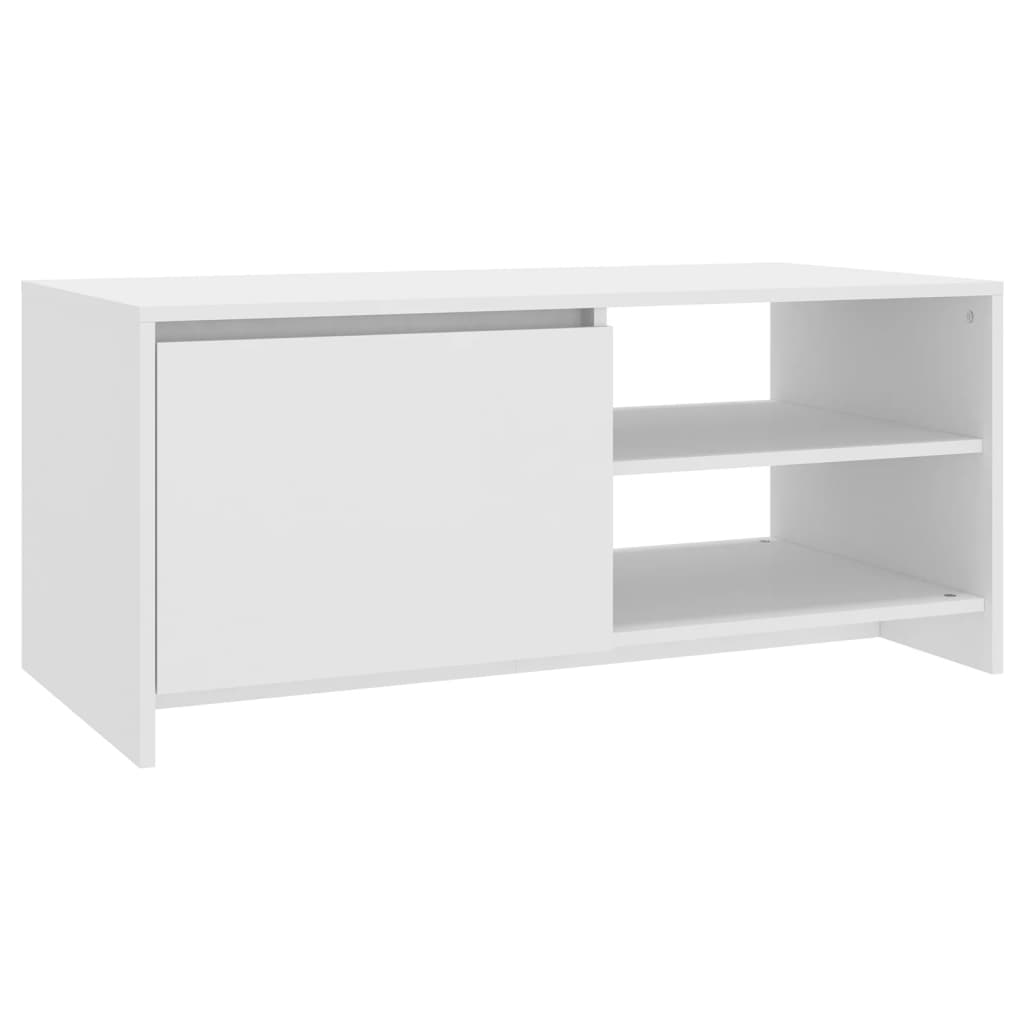 Stolić za kavu bijeli 102 x 50 x 45 cm od konstruiranog drva