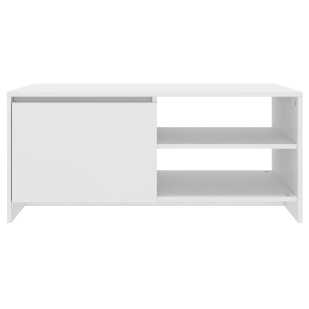 Stolić za kavu bijeli 102 x 50 x 45 cm od konstruiranog drva