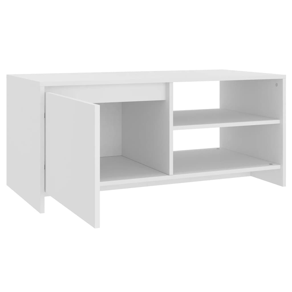 Stolić za kavu bijeli 102 x 50 x 45 cm od konstruiranog drva