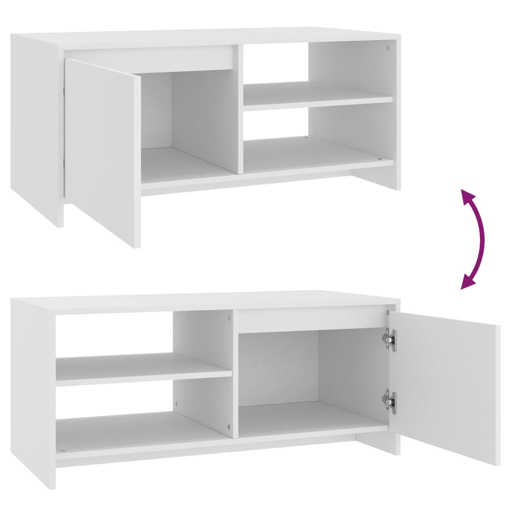 Stolić za kavu bijeli 102 x 50 x 45 cm od konstruiranog drva