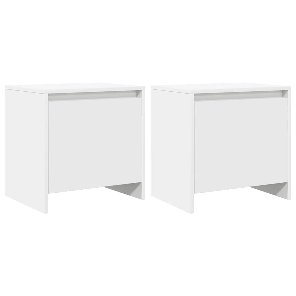 Noćni ormarići 2 kom bijeli 45 x 34 x 44,5 cm konstruirano drvo