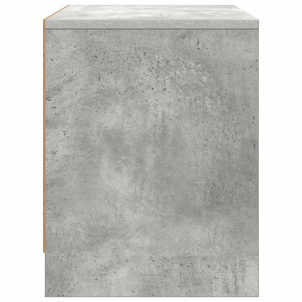 Noćni ormarić siva boja betona 45x34x44,5 cm konstruirano drvo
