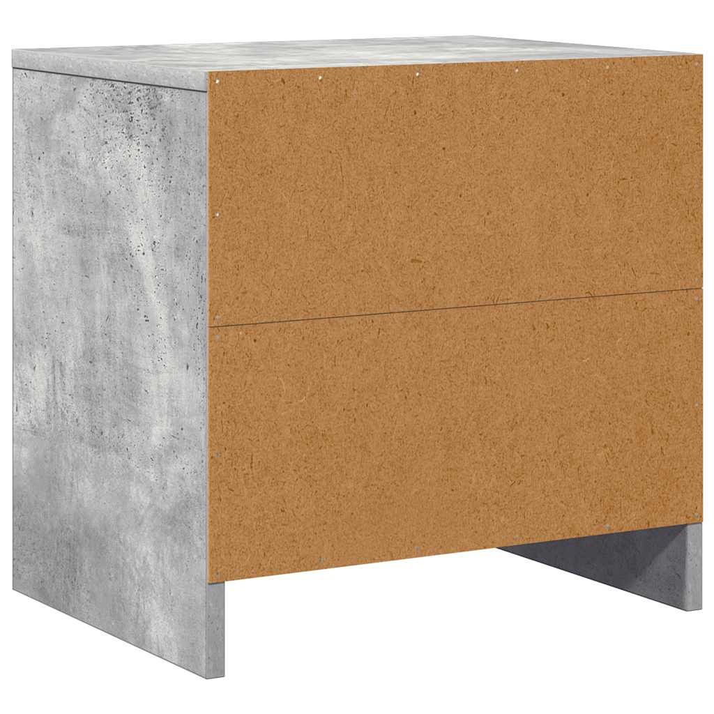 Noćni ormarić siva boja betona 45x34x44,5 cm konstruirano drvo
