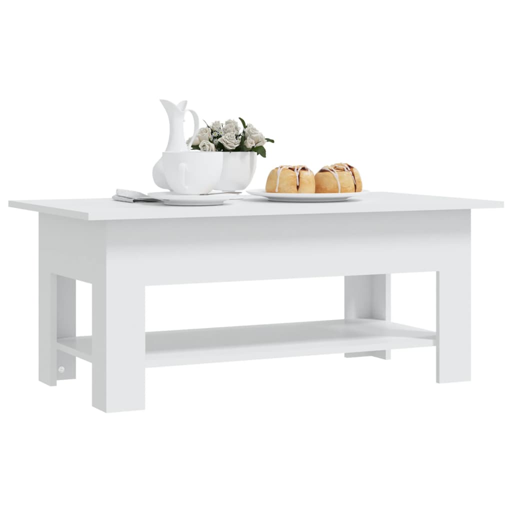 Stolić za kavu bijeli 102 x 55 x 42 cm od iverice