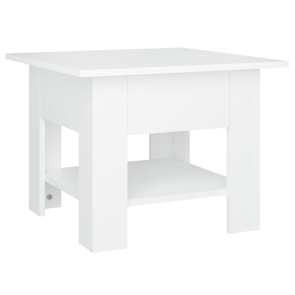Stolić za kavu bijeli 55 x 55 x 42 cm od konstruiranog drva