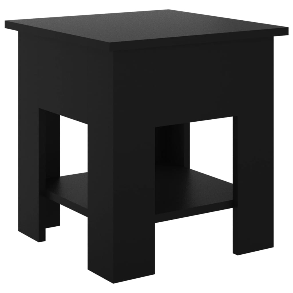 Stolić za kavu crni 40 x 40 x 42 cm od konstruiranog drva