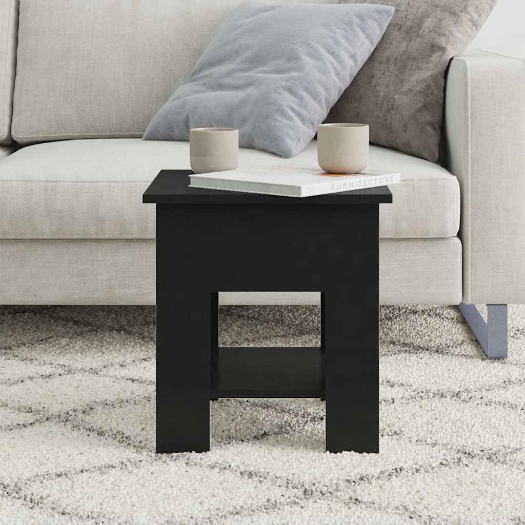 Stolić za kavu crni 40 x 40 x 42 cm od konstruiranog drva