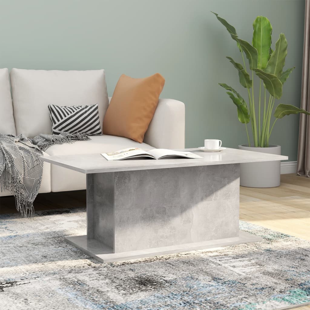 Stolić za kavu siva boja betona 102 x 55,5 x 40 cm od iverice