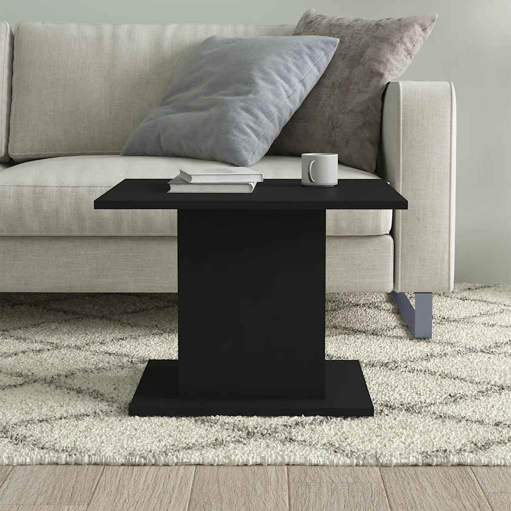 Stolić za kavu crni 55,5 x 55,5 x 40 cm od konstruiranog drva