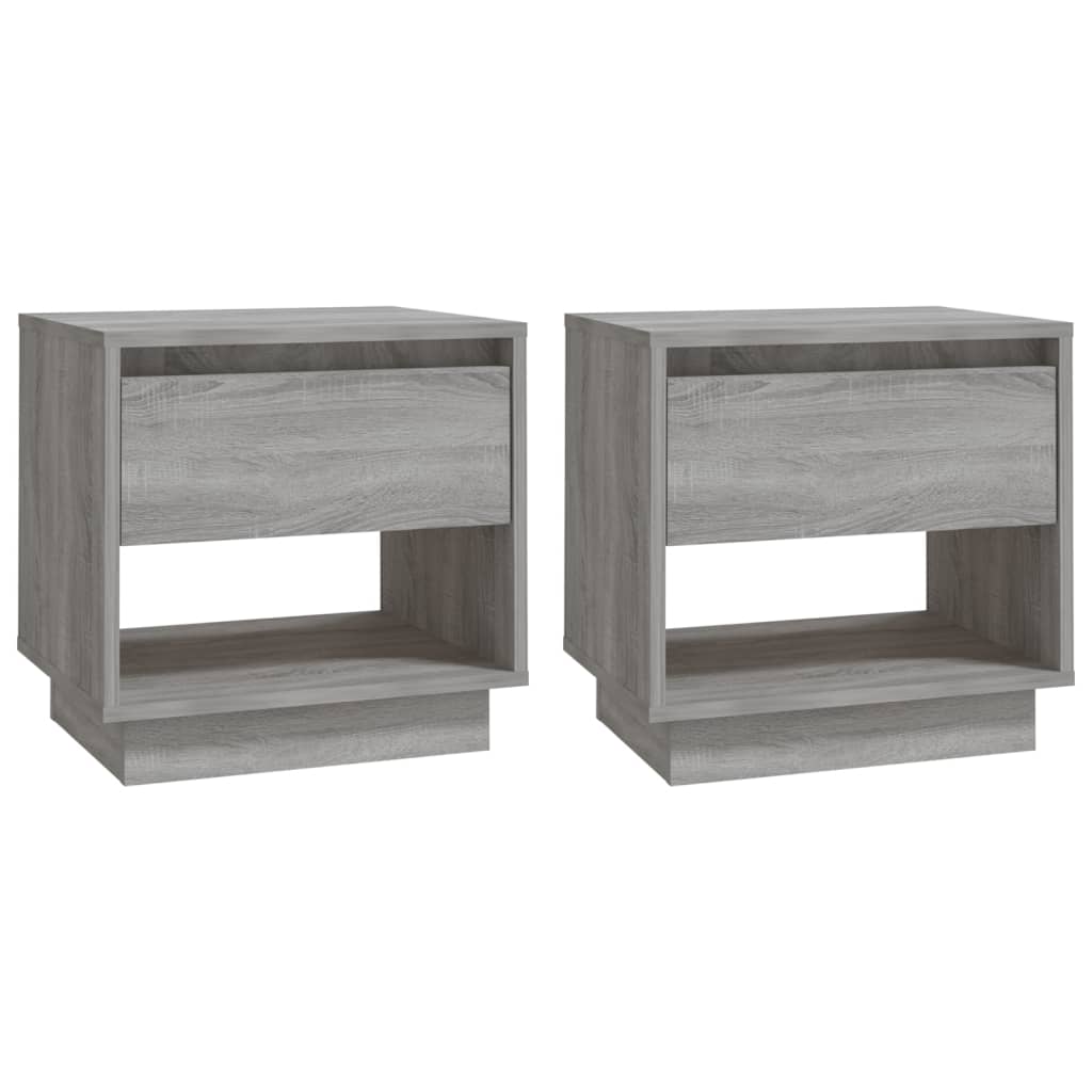 Noćni ormarići 2 kom boja hrasta 45x34x44 cm konstruirano drvo