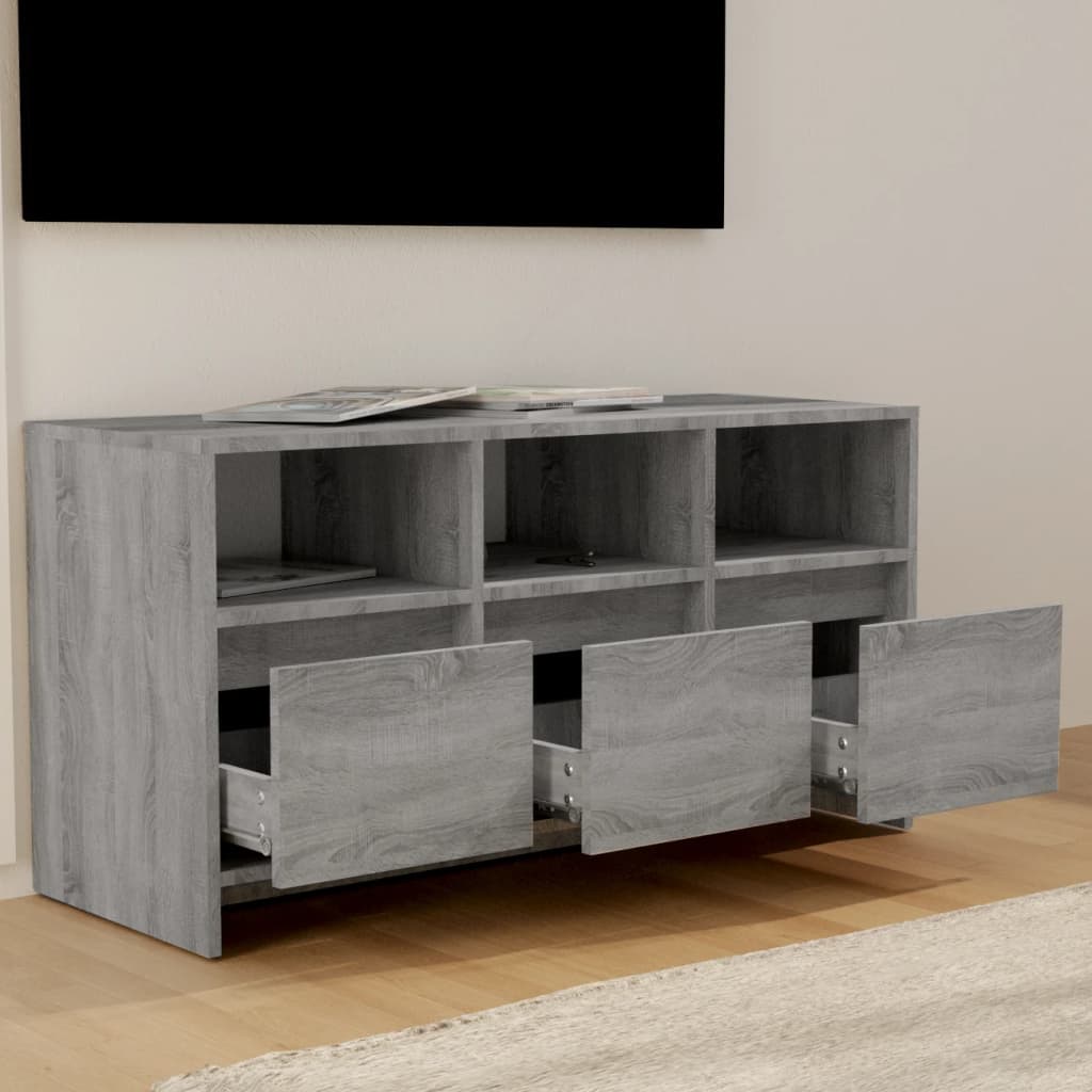 TV ormarić siva boja hrasta 102x37,5x52,5 cm konstruirano drvo