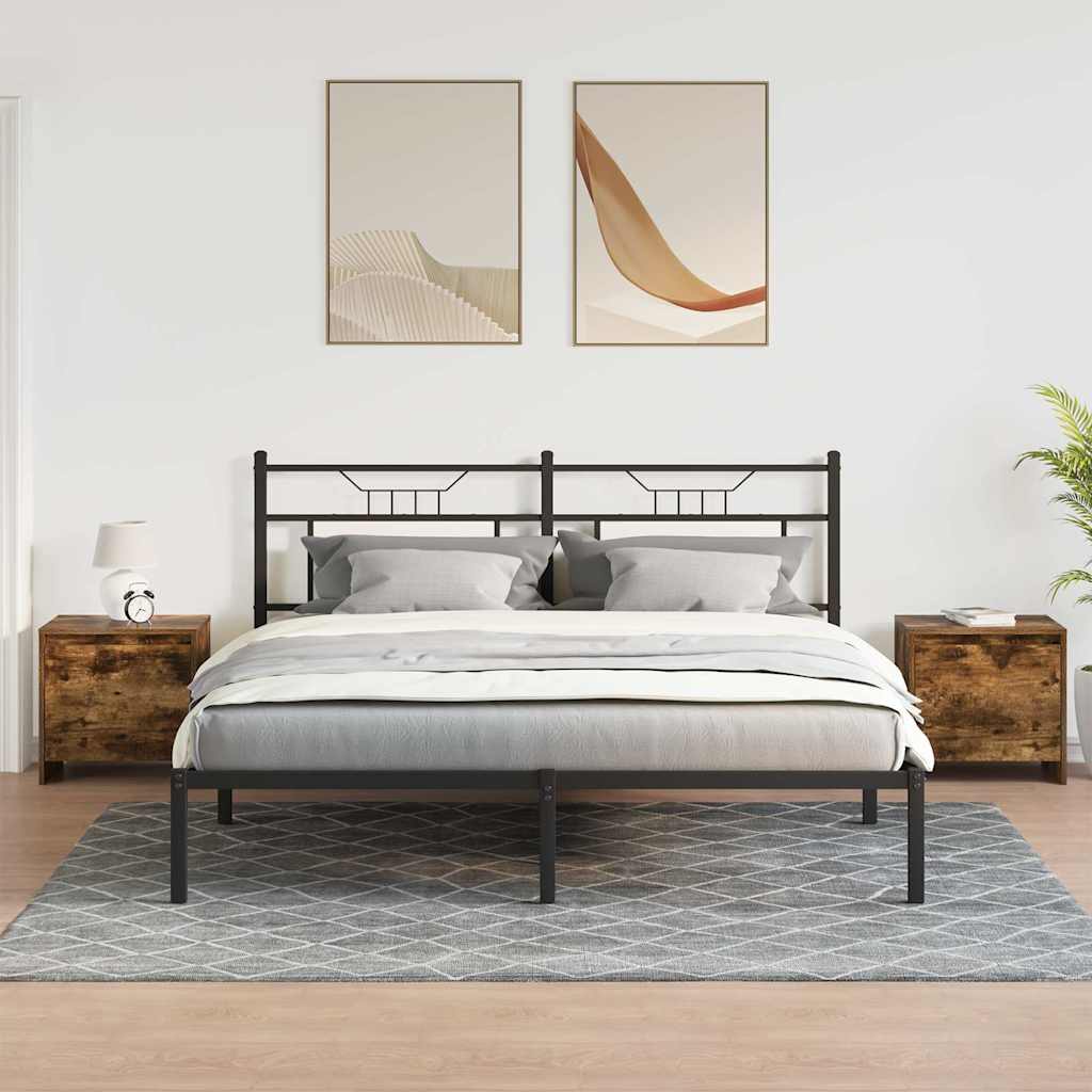 Noćni ormarići 2 kom dimljena boja hrasta 45x34x44,5 cm drveni