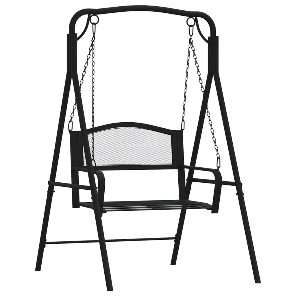 Klupa za ljuljanje 124 cm crna čelična