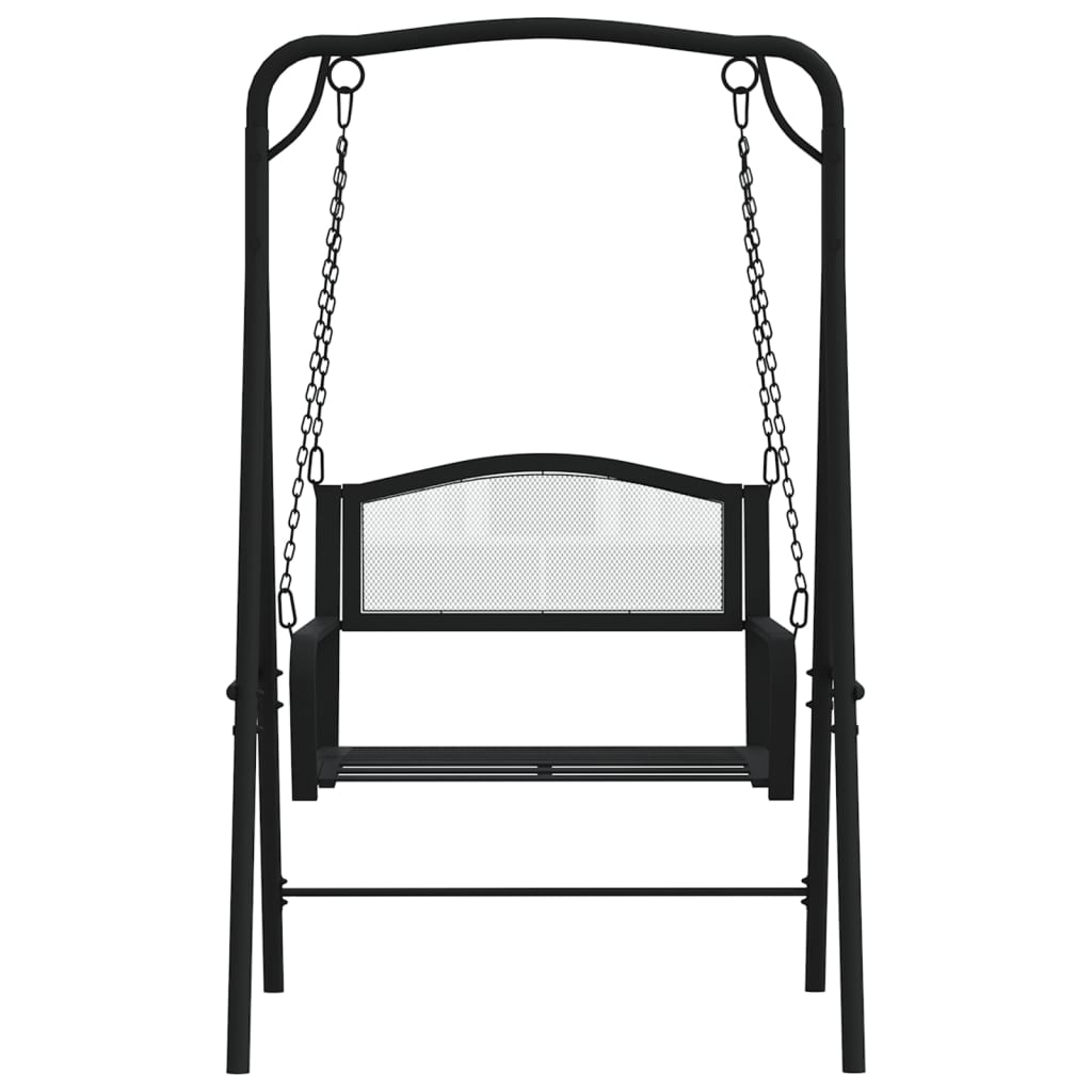 Klupa za ljuljanje 124 cm crna čelična