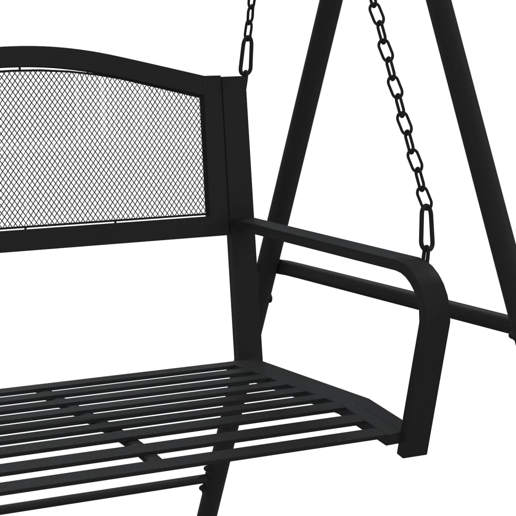 Klupa za ljuljanje 124 cm crna čelična