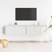 Zidni ormarići 2 kom bijeli 80 x 30 x 35 cm od masivne borovine