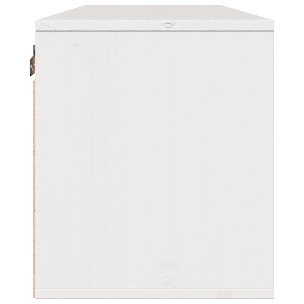 Zidni ormarić bijeli 100 x 30 x 35 cm od masivne borovine