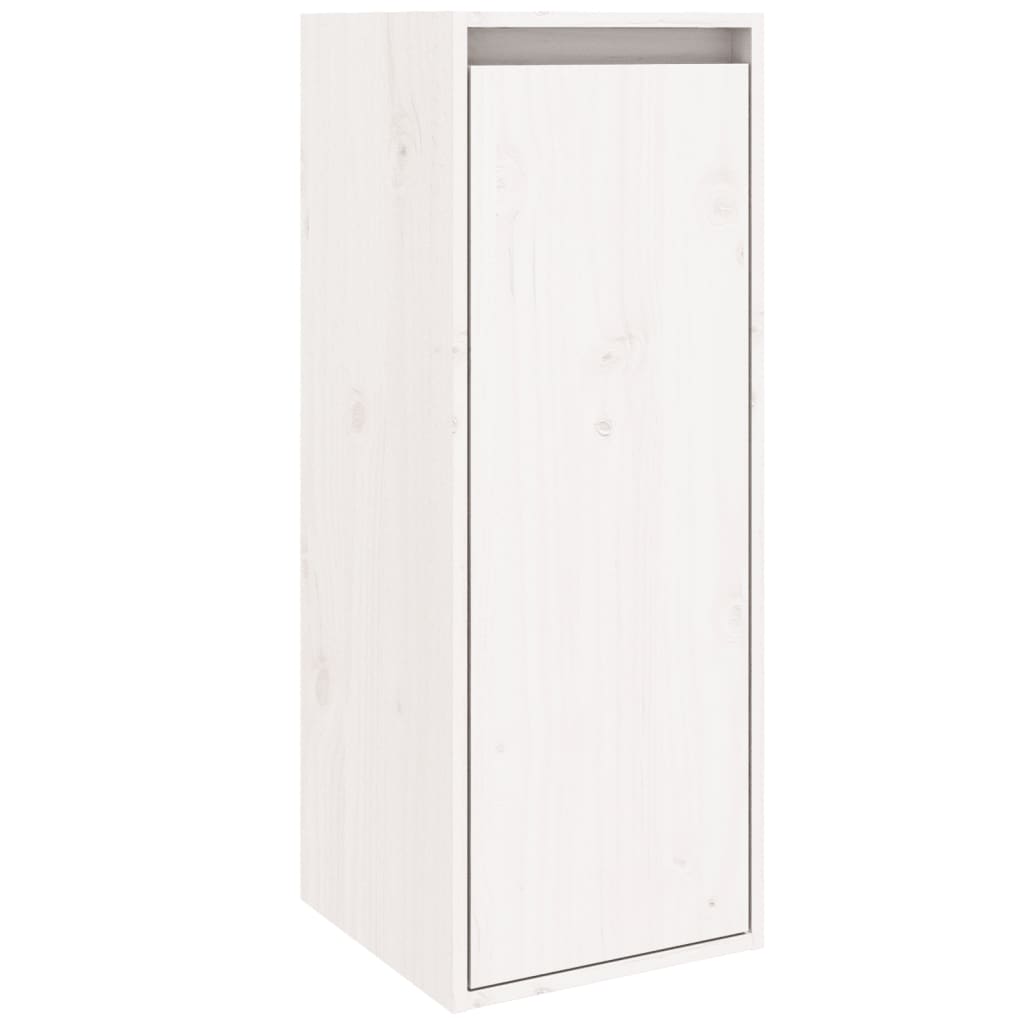 Zidni ormarići 2 kom bijeli 30 x 30 x 80 cm od masivne borovine