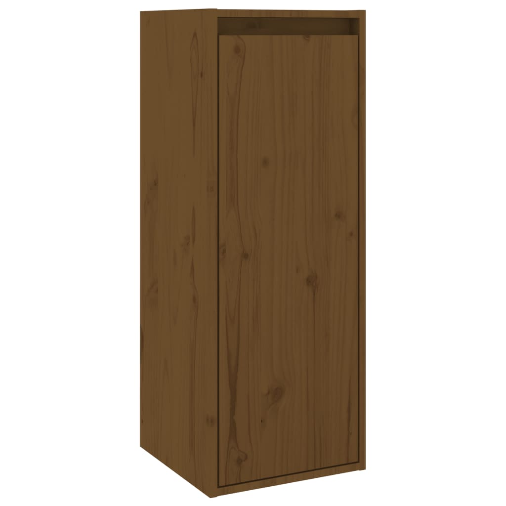Zidni ormarići 2 kom boja meda 30x30x80 cm od masivne borovine
