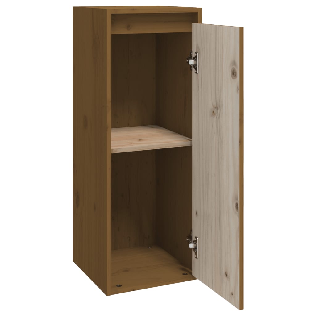 Zidni ormarići 2 kom boja meda 30x30x80 cm od masivne borovine