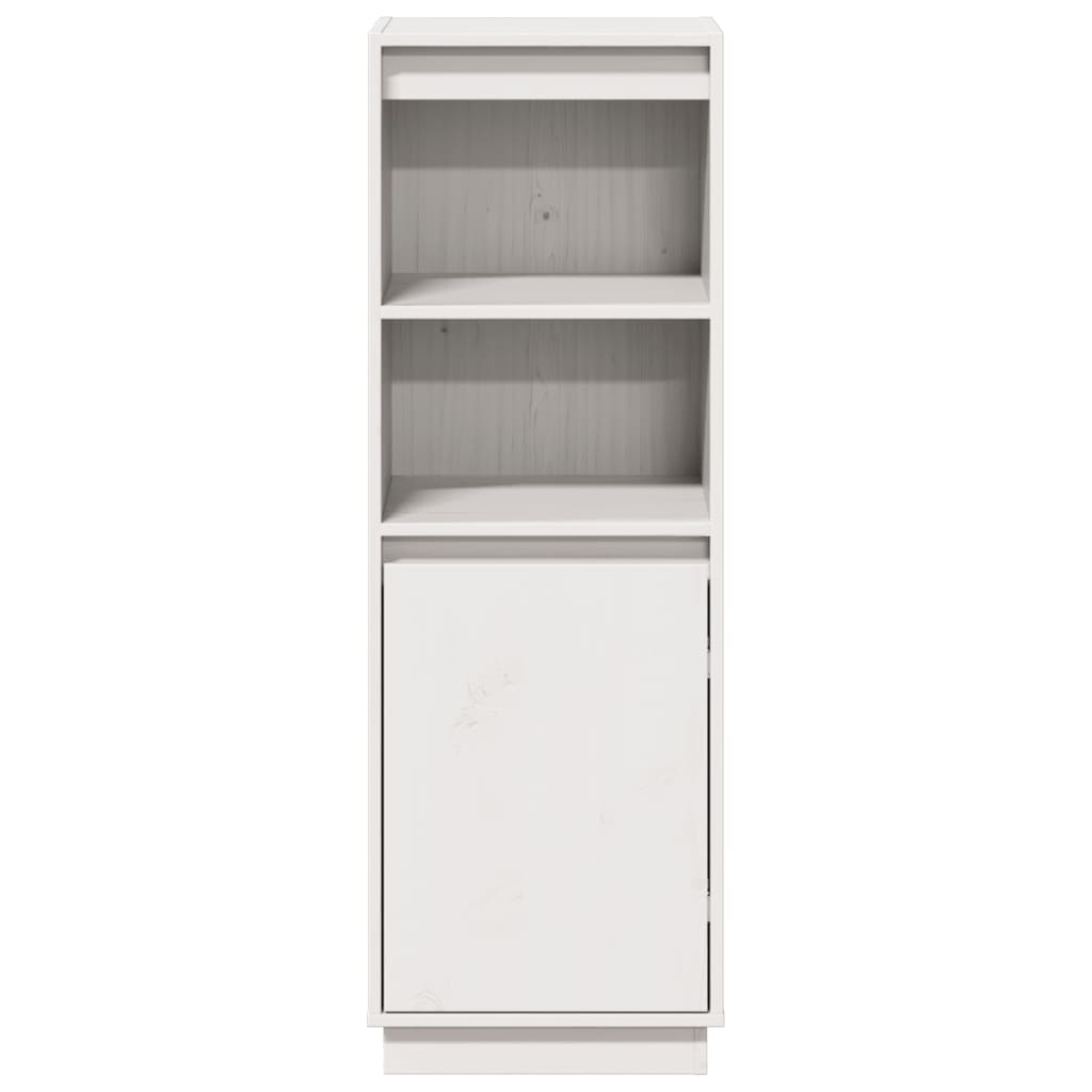 Visoka komoda bijela 37 x 34 x 110 cm od masivne borovine