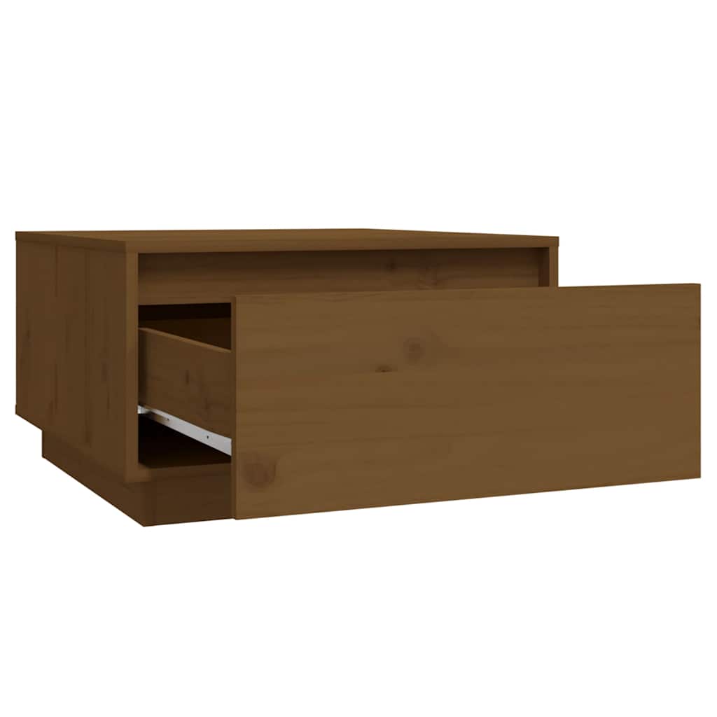 Stolić za kavu boja meda 55 x 56 x 32 cm od masivne borovine