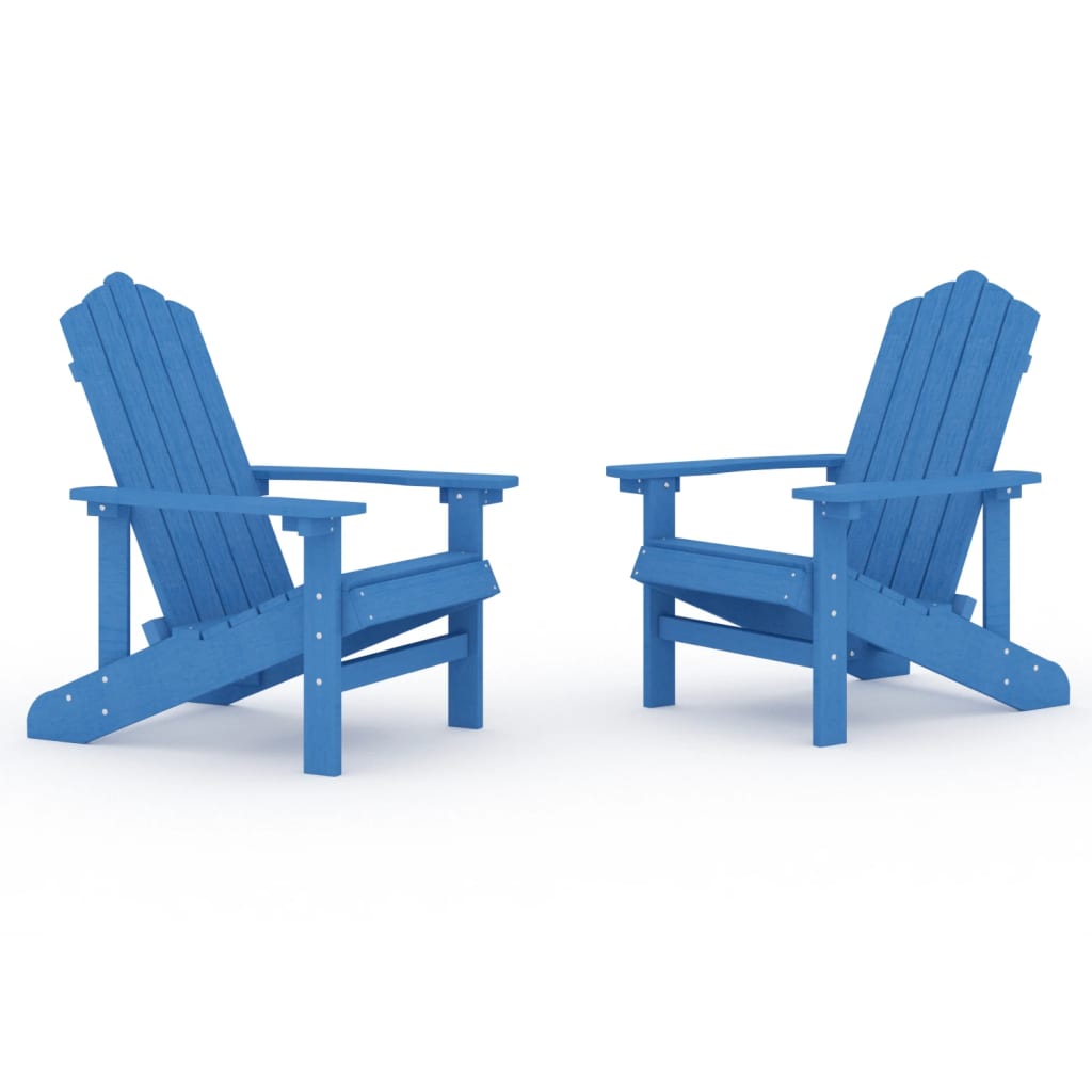 Vrtne stolice Adirondack 2 kom HDPE vodenoplave