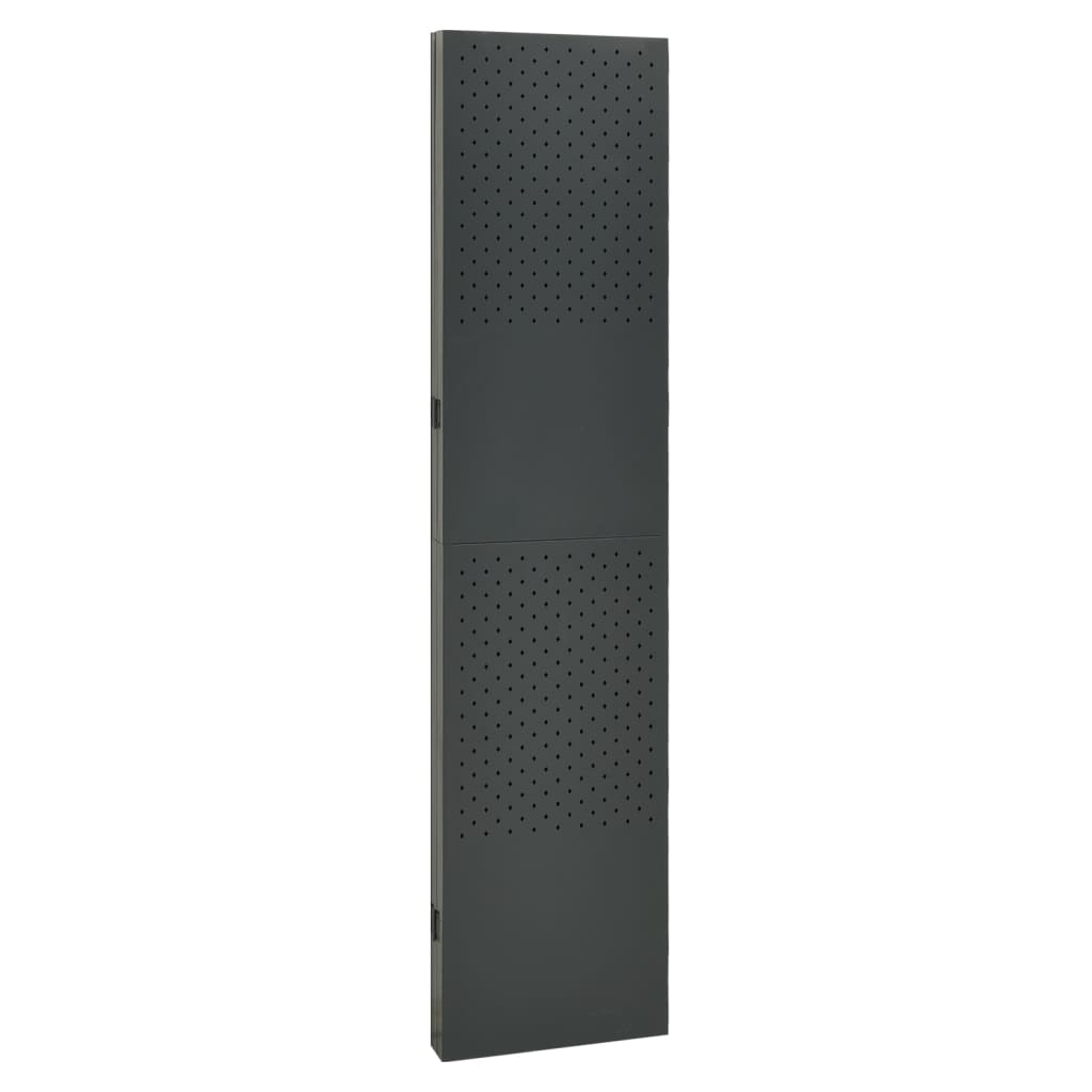 Sobne pregrade s 4 panela 2 kom antracit 160 x 180 cm čelične