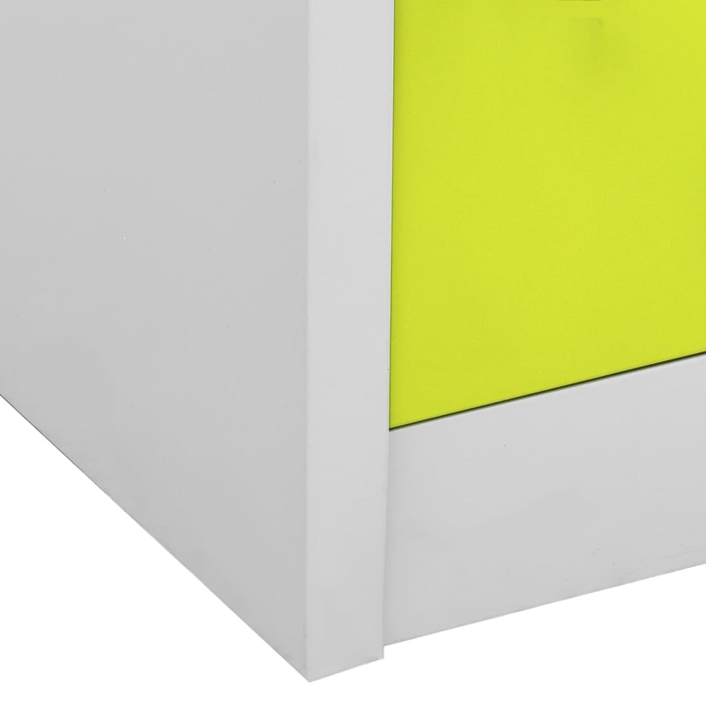 Ormarići s ključem 2 kom svjetlosivi/zeleni 90x45x92,5 cm čelik