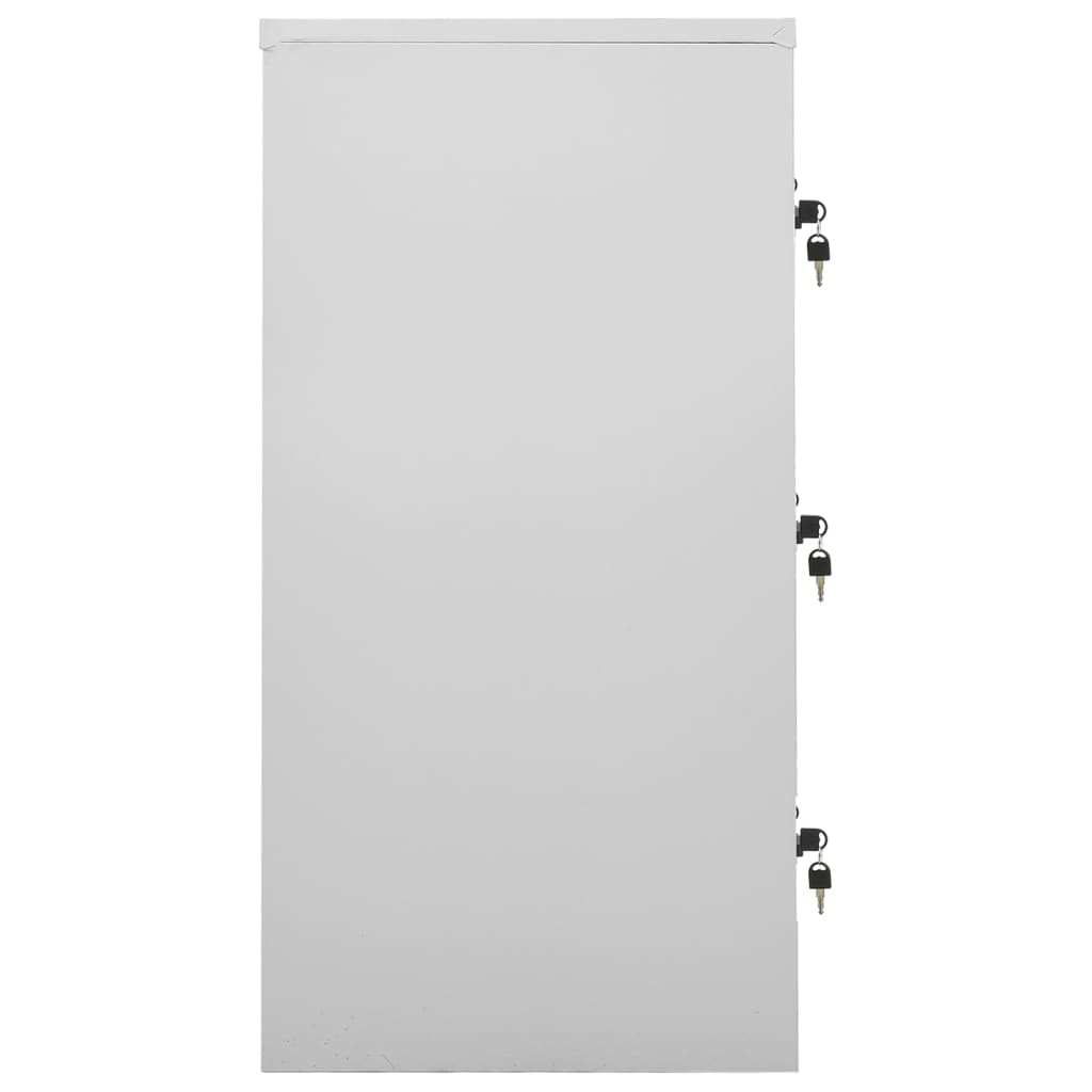 Ormarići s ključem 2 kom svjetlosivi/plavi 90x45x92,5 cm čelik
