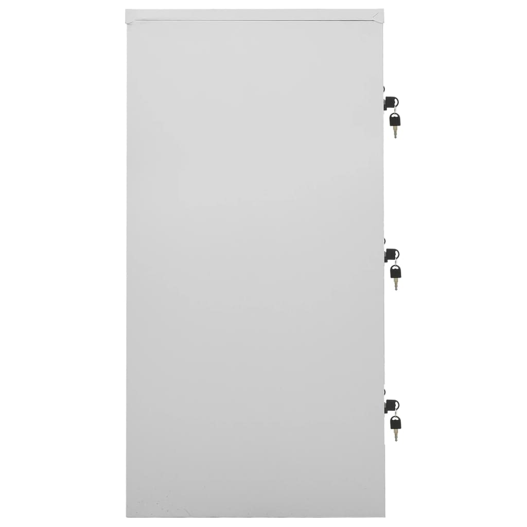 Ormarići s ključem 5 kom svjetlosivi 90 x 45 x 92,5 cm čelični