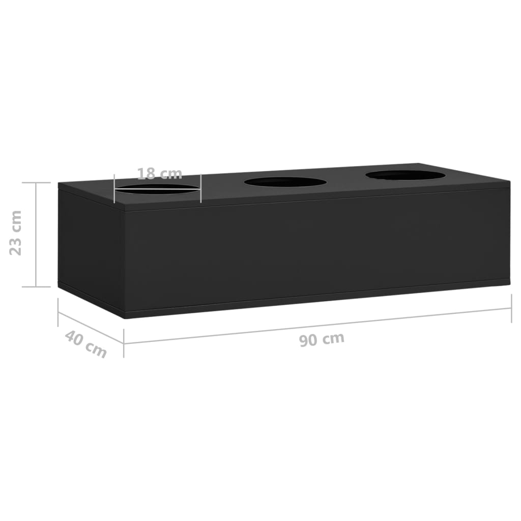 Uredski ormarić sa sadnicom antracit 90 x 40 x 125 cm od čelika