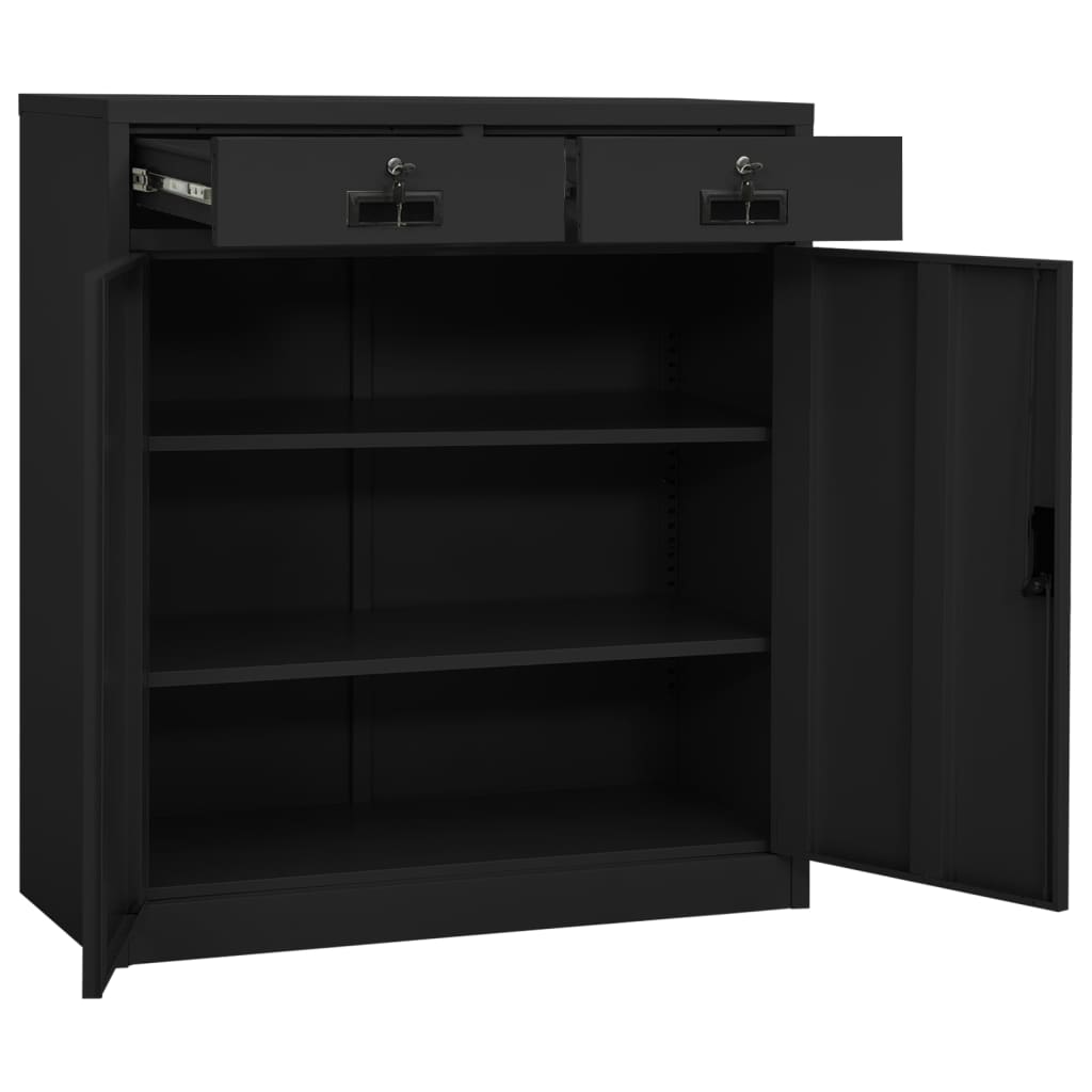 Uredski ormarić sa sadilicom antracit 90 x 40 x 125 cm čelični