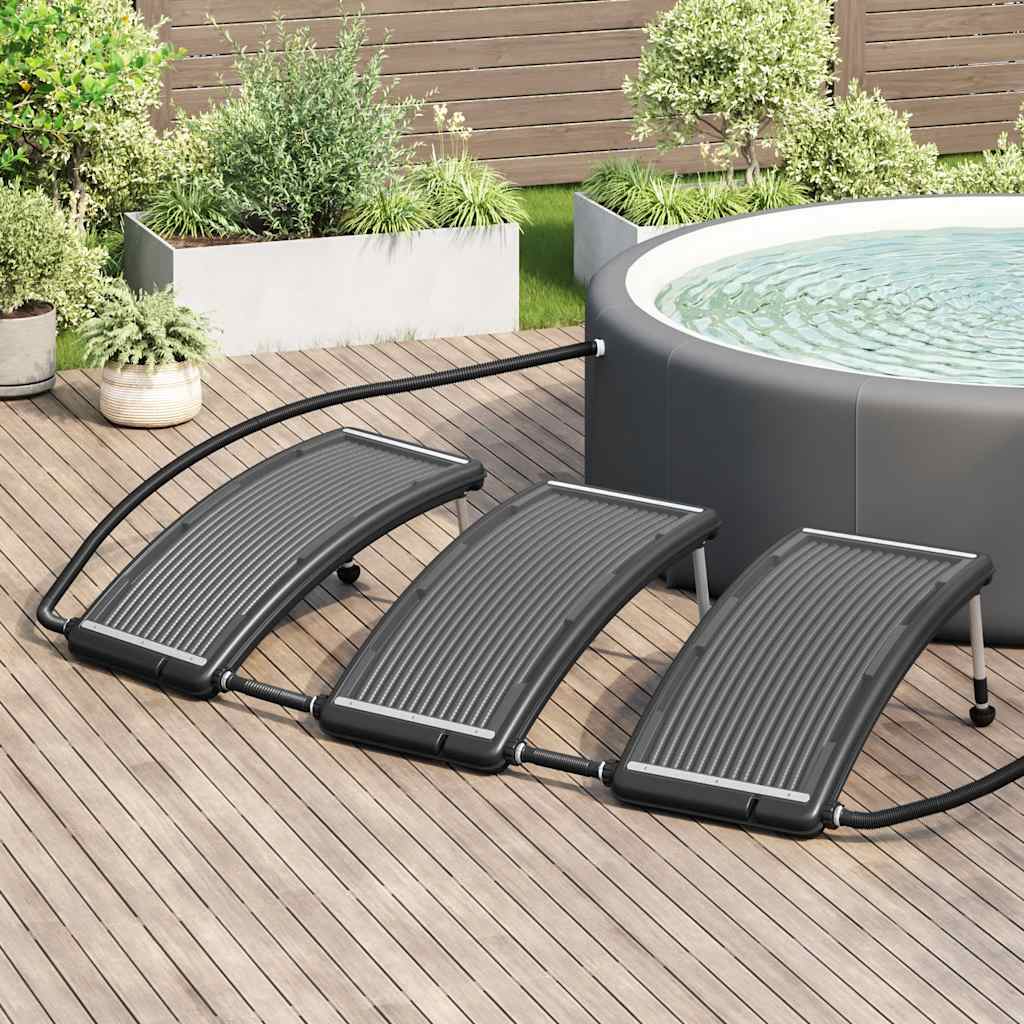 Zakrivljeni solarni paneli za grijanje bazena 3 kom 110 x 65 cm