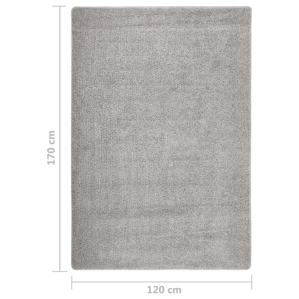 Čupavi tepih svjetlosivi 120 x 170 cm protuklizni