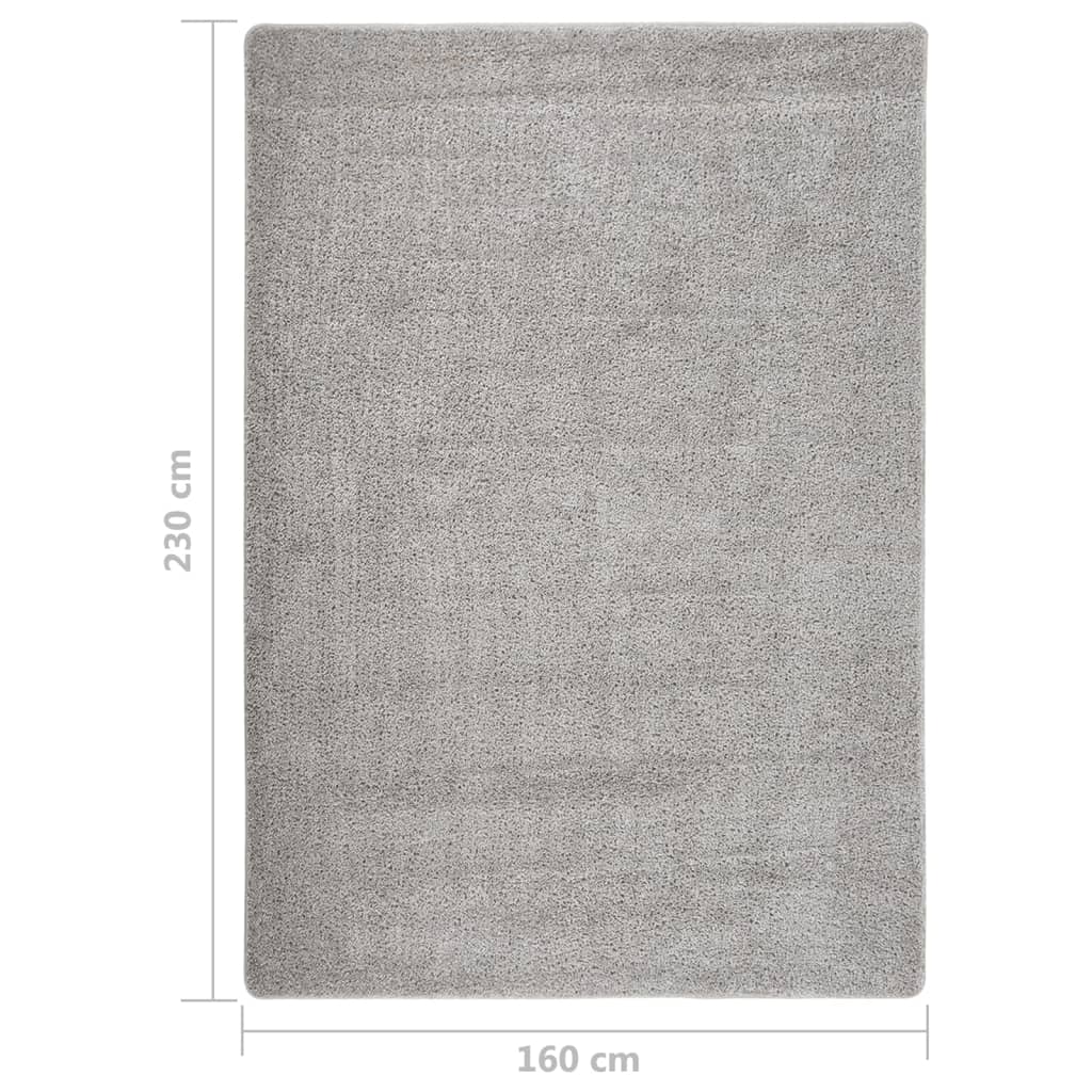 Čupavi tepih svjetlosivi 160 x 230 cm protuklizni