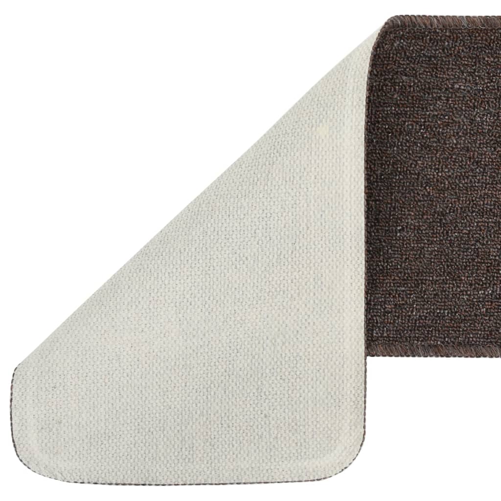 Protuklizni otirači za stepenice 15 kom 60 x 25 cm smeđi