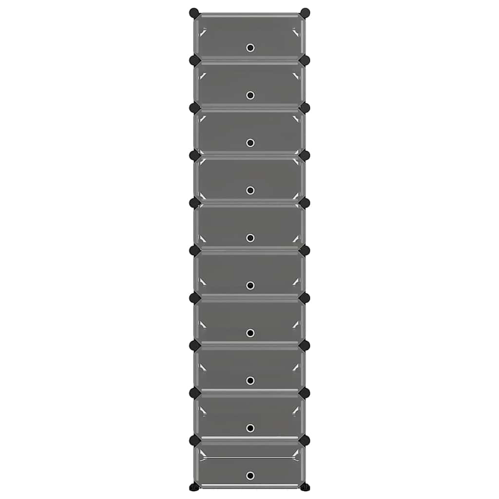 Stalak za cipele crni 44 x 32 x 174 cm PP
