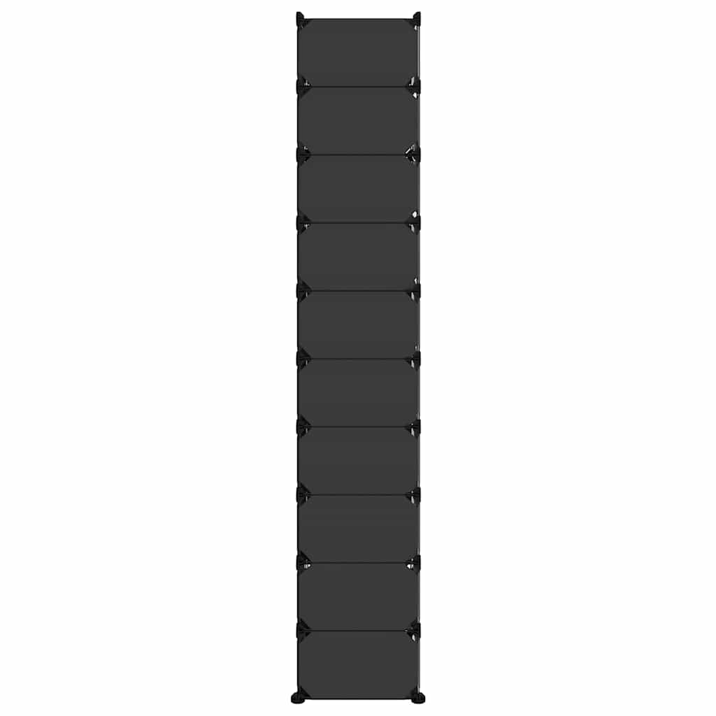 Stalak za cipele crni 44 x 32 x 174 cm PP