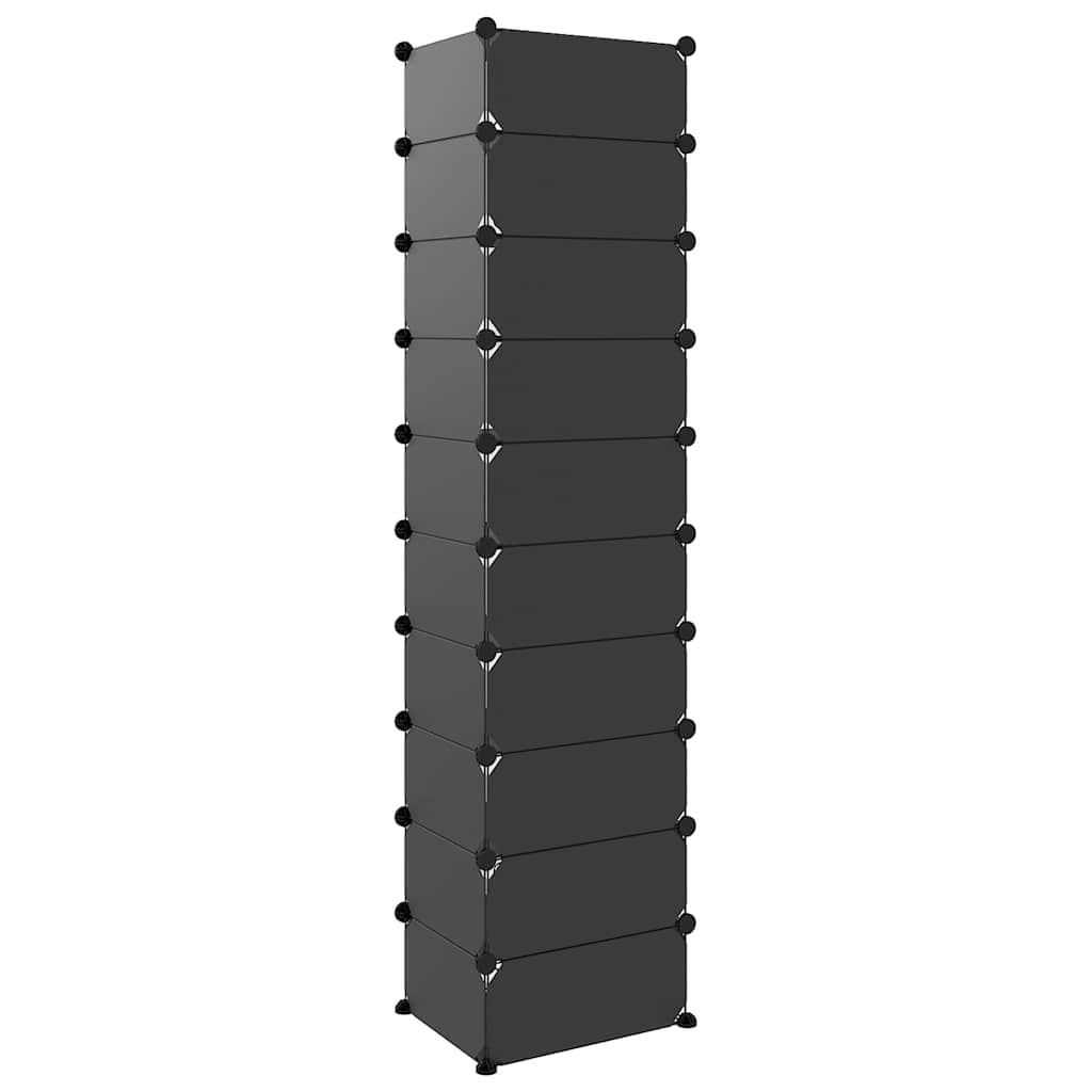 Stalak za cipele crni 44 x 32 x 174 cm PP