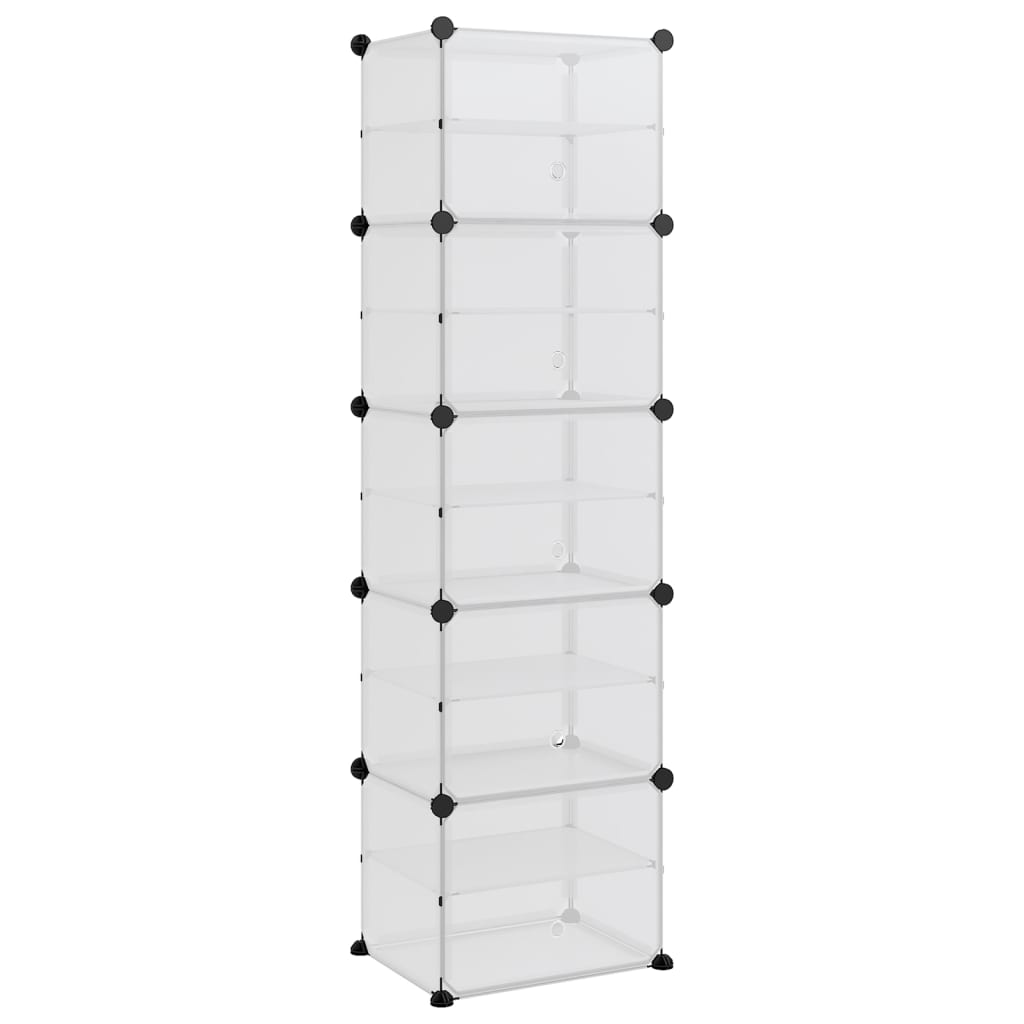 Stalak za cipele prozirni 44 x 31,5 x 153,5 cm od PP-a